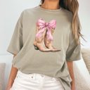 2X Khaki Boots and Bows Comfort Color Tee