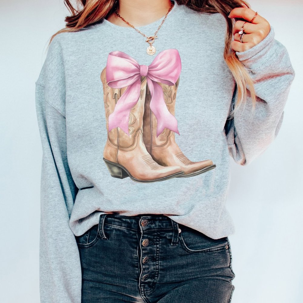 Boots and Bows Crew Sweatshirt