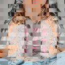 Small Natural Breast Cancer Awareness Bow Ribbon Collage Bella Graphic Tee