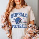 2X Natural Buffalo Football Bella Graphic Tee