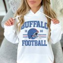 2X White Buffalo Football Graphic Hoodie