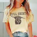 Large Butter Bull Shirt Comfort Color Graphic Tee