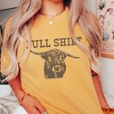 Large Mustard Bull Shirt Comfort Color Graphic Tee