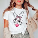  Bunny Blowing Bubble with Heart Glasses Tee