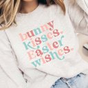 2X Ash Bunny Kisses Easter Wishes Crew Sweatshirt