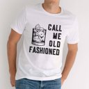 Medium White Call Me Old Fashioned Graphic Tee