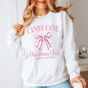  Candy Cane Christmas Club Graphic Sweatshirt