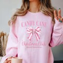  Candy Cane Christmas Club Graphic Sweatshirt