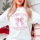  Candy Cane Christmas Club Graphic Sweatshirt