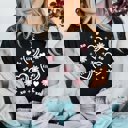 Medium Black Candy Hearts And Flowers Bella Tee