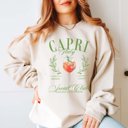 2X Ivory Capri Italy Social Club Crew Sweatshirt