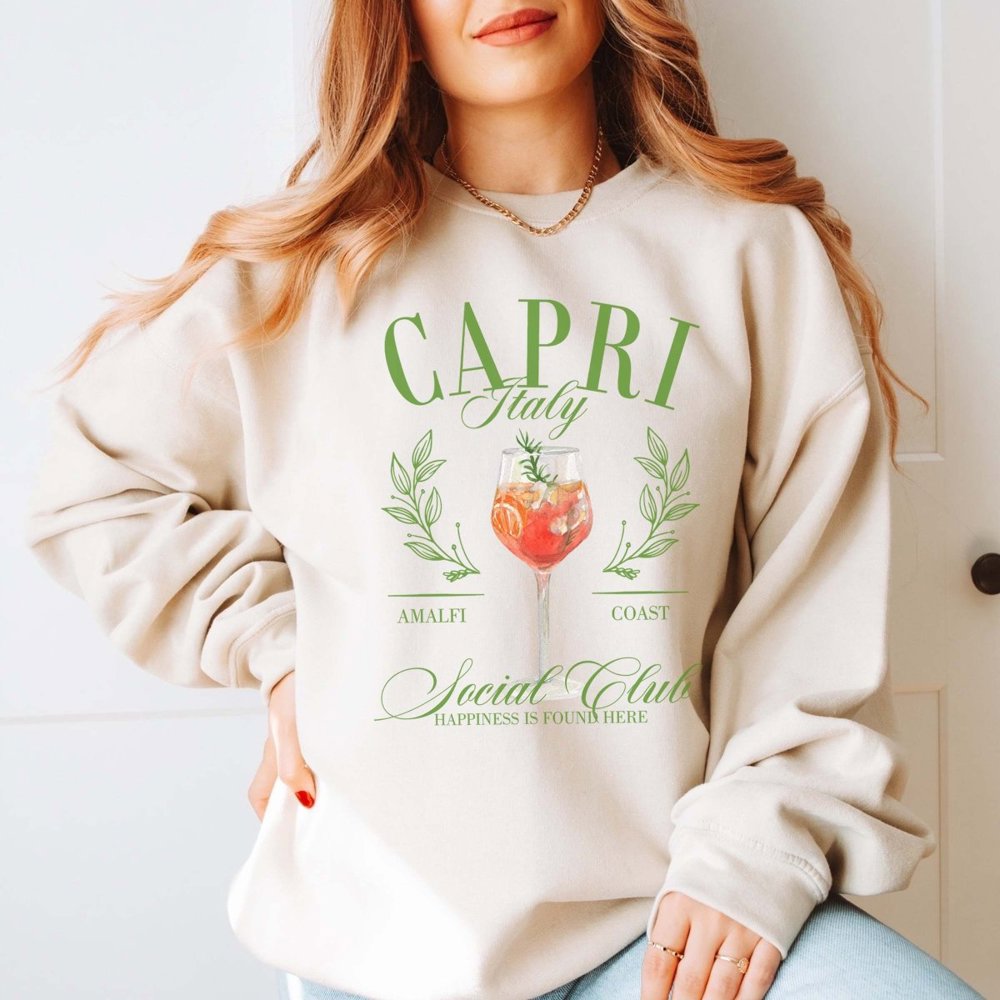 Capri Italy Social Club Crew Sweatshirt