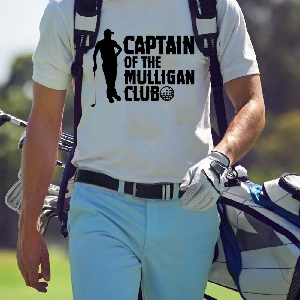 Captain of the Mulligan Club Golfing GraphicTee