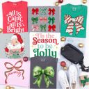  Christmas Bows Comfort Colors Graphic Tees – Festive Holiday Vintage Collection