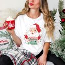 2X Bay White Christmas Bows Comfort Colors Graphic Tees – Festive Holiday Vintage Collection