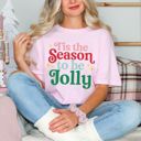 Small Blossom Christmas Bows Comfort Colors Graphic Tees – Festive Holiday Vintage Collection