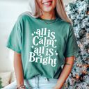 Small Green Christmas Bows Comfort Colors Graphic Tees – Festive Holiday Vintage Collection
