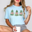 XL Chambray Christmas Cheer Comfort Colors Tees – Vintage Pink & Green Holiday Graphic Collection