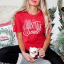 Large Red Christmas Cheer Comfort Colors Tees – Vintage Pink & Green Holiday Graphic Collection