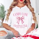 Large White Christmas Cheer Comfort Colors Tees – Vintage Pink & Green Holiday Graphic Collection