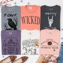  Wicked, Haunted House, Graveyard | Comfort Colors Funny Halloween Graphic Tees
