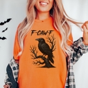 Medium Burnt Orange Wicked, Haunted House, Graveyard | Comfort Colors Funny Halloween Graphic Tees