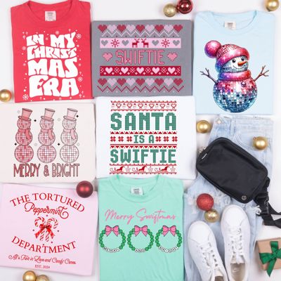 In My Christmas Era Comfort Colors Tees – Merry Swiftmas Holiday Graphic Collection