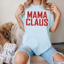 Large Chambray Merry Christmas Comfort Colors Tees – Holiday Mama, Coffee, and Classic Christmas Collection