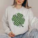 2X Ash Checkered Clover Crew Sweatshirt