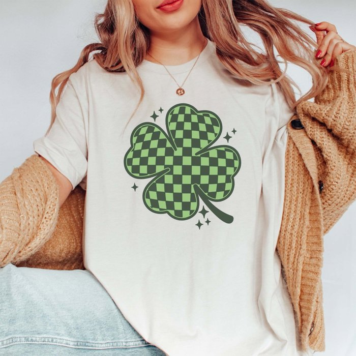 Checkered Clover Tee