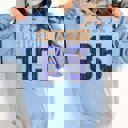 Medium Light Blue Chicago 85 Graphic Hoodie