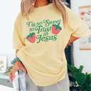 Small Butter Christian Graphic Tees for Women | Bible Verse Shirts | Trust God | Made to Worship | Comfort Colors