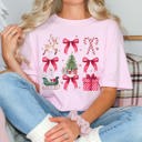 2X Blossom Christmas Collage Comfort Color Graphic Tee