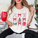 Large Ivory Christmas Collage Comfort Color Graphic Tee