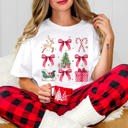 Large White Christmas Collage Comfort Color Graphic Tee