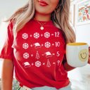 Large Red Christmas Math Comfort Colors Tee