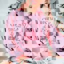 2X Pink Christmas Morning Social Club Graphic Sweatshirt