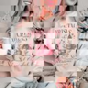 Small Sand Christmas Morning Social Club Graphic Sweatshirt