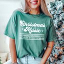 2X Light Green Christmas Music Beginning November 1st Comfort Colors Graphic Tee