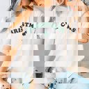 Medium Ivory Christmas Retro With Tree Comfort Color Graphic Tee