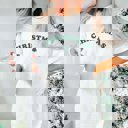 Large White Christmas Retro With Tree Comfort Color Graphic Tee