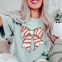  Christmas Snack Cake Bow Comfort Color Graphic Tee