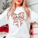  Christmas Snack Cake Bow Graphic Sweatshirt