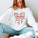  Christmas Snack Cake Bow Graphic Sweatshirt