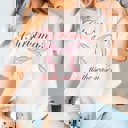 Large Ivory Christmas Tis the Season Bow Comfort Color Graphic Tee