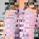 Small Pink Christmas Tis the Season Bow Graphic Sweatshirt