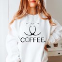 Small White Coffee Rings Graphic Sweatshirt