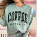 2X Dusty Blue Coffee Weather Bella Crew Sweatshirt