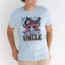 XXL Heather Light Blue Cool Uncle Graphic Tee