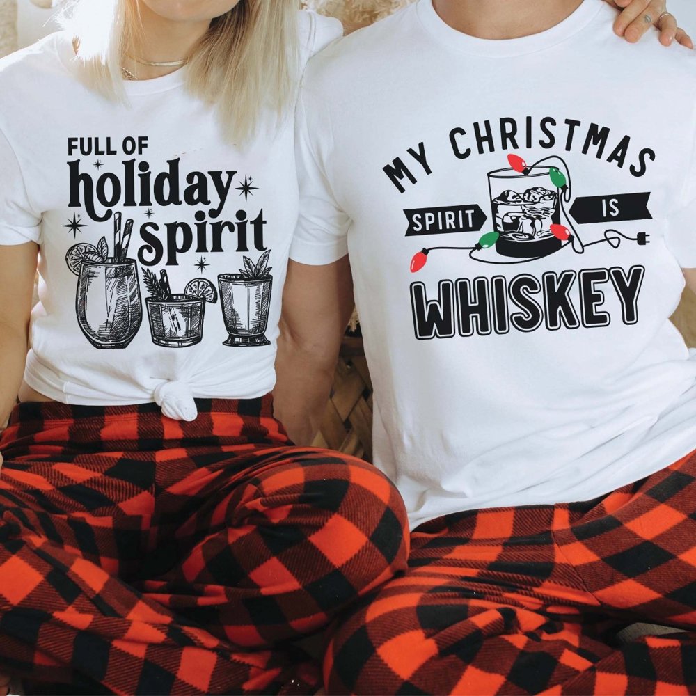 Couple Christmas Holiday & Christmas Spirit Bella Graphic Tee